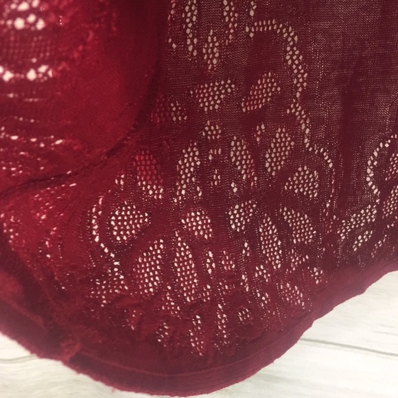 Dress-barn Red Long Sleeve Lace Detail Tunic Sweater - Picture 8 of 11